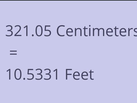 321.05 CM TO FEET