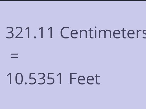 321.11 CM TO FEET