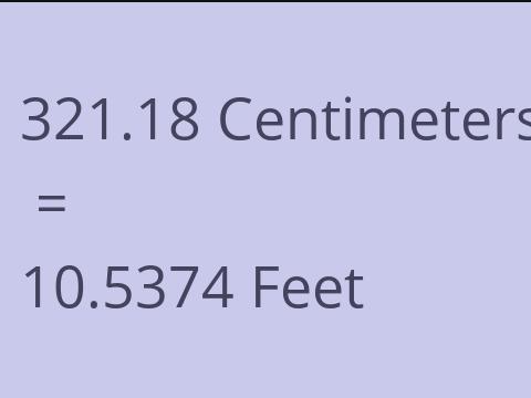 321.18 CM TO FEET