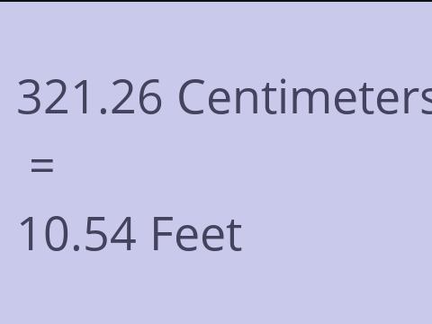 321.26 CM TO FEET