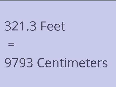 321.3 FEET TO CM