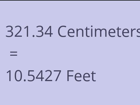 321.34 CM TO FEET