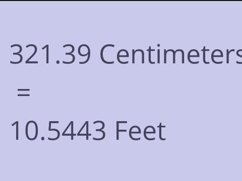 321.39 CM TO FEET