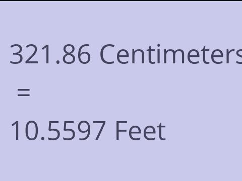 321.86 CM TO FEET