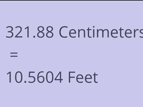 321.88 CM TO FEET