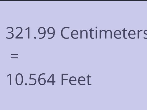 321.99 CM TO FEET