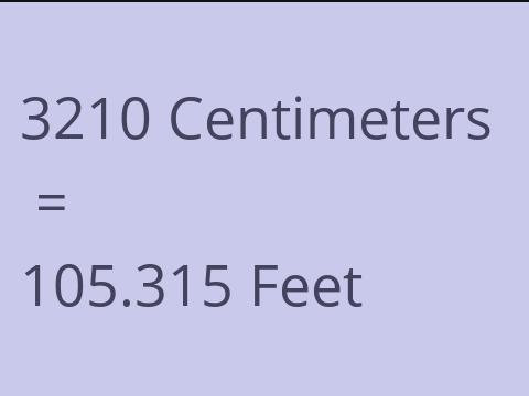 3210 CM TO FEET