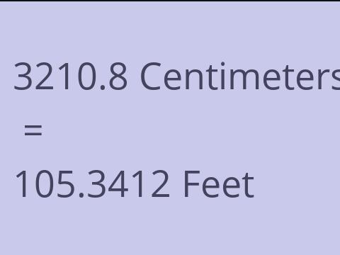 3210.8 CM TO FEET