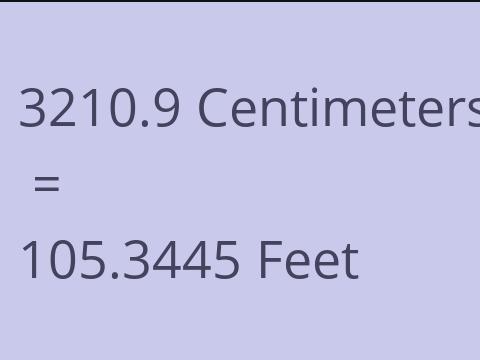 3210.9 CM TO FEET