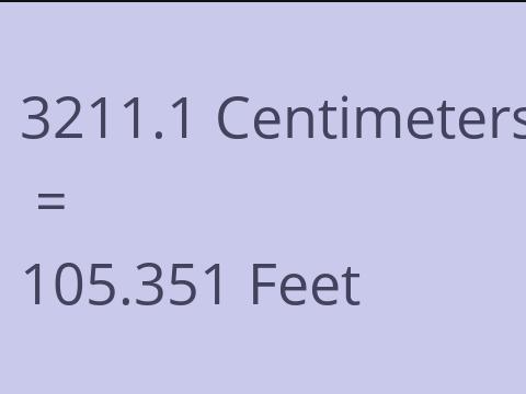 3211.1 CM TO FEET