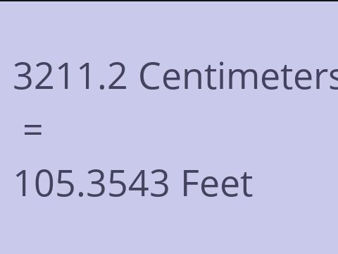 3211.2 CM TO FEET