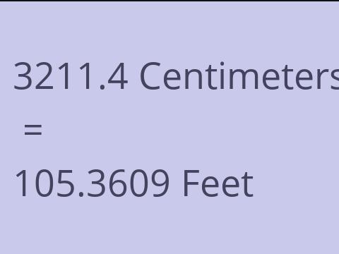 3211.4 CM TO FEET