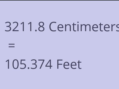 3211.8 CM TO FEET