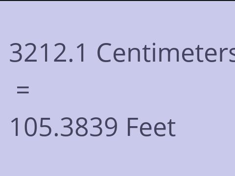 3212.1 CM TO FEET
