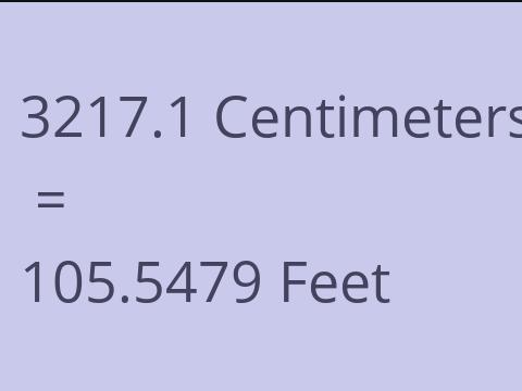 3217.1 CM TO FEET