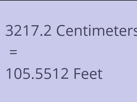 3217.2 CM TO FEET