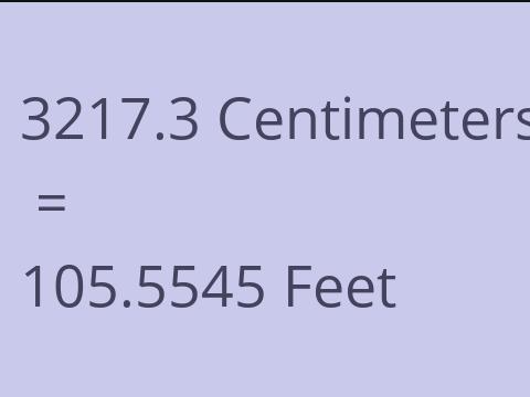 3217.3 CM TO FEET