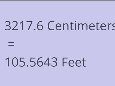 3217.6 CM TO FEET