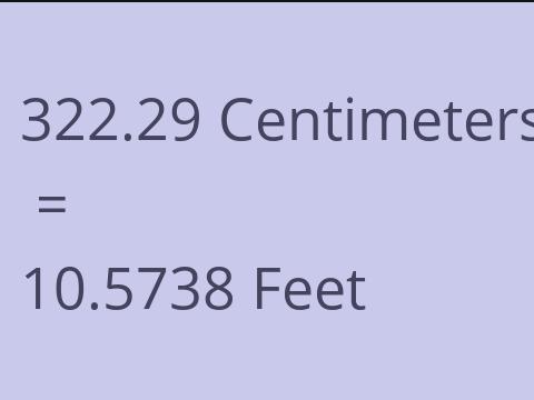 322.29 CM TO FEET