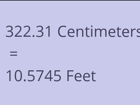 322.31 CM TO FEET