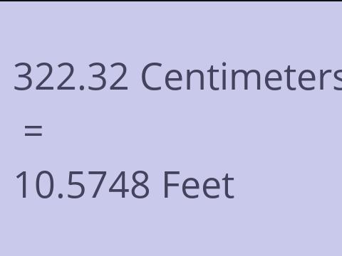 322.32 CM TO FEET