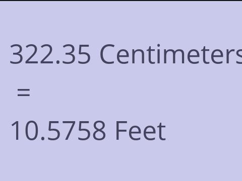 322.35 CM TO FEET