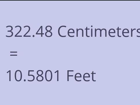 322.48 CM TO FEET