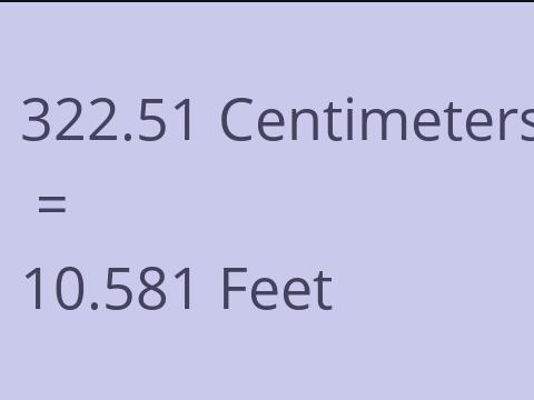 322.51 CM TO FEET