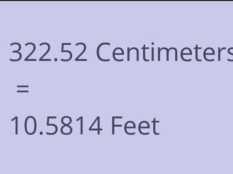 322.52 CM TO FEET