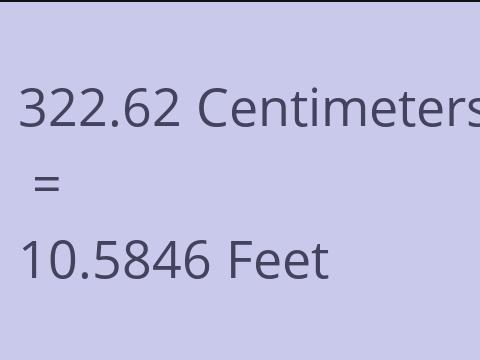 322.62 CM TO FEET