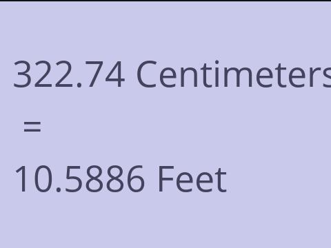 322.74 CM TO FEET