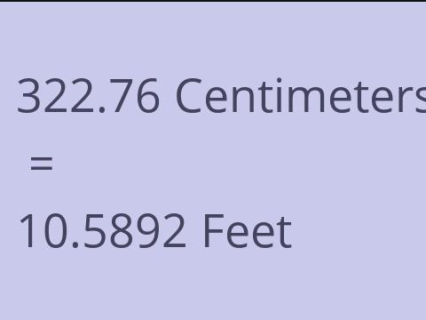 322.76 CM TO FEET