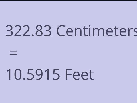 322.83 CM TO FEET