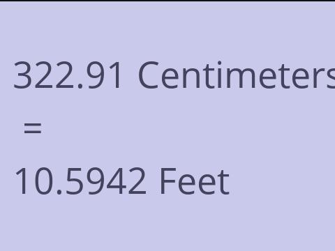 322.91 CM TO FEET