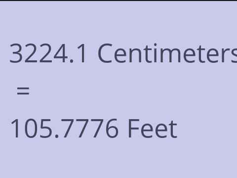 3224.1 CM TO FEET