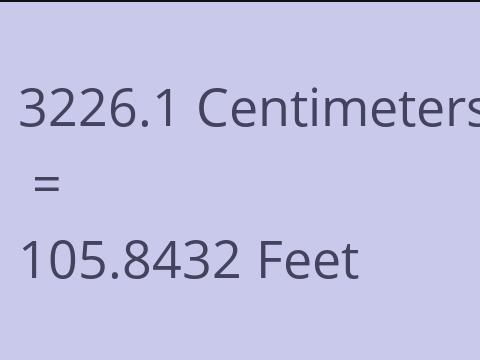 3226.1 CM TO FEET