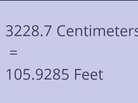 3228.7 CM TO FEET