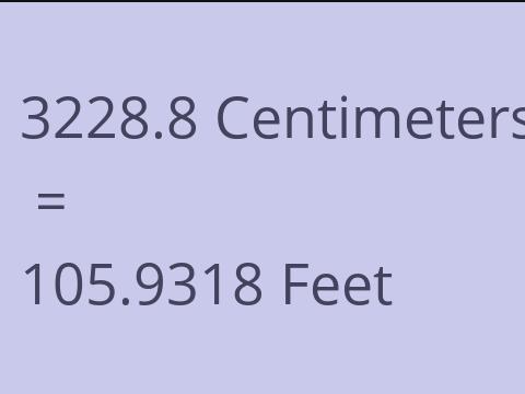 3228.8 CM TO FEET