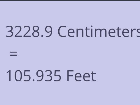 3228.9 CM TO FEET