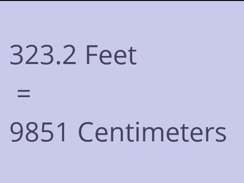 323.2 FEET TO CM