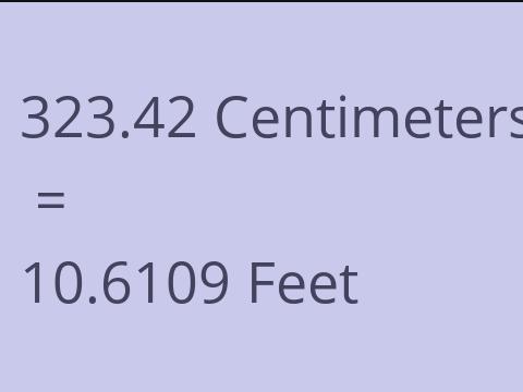 323.42 CM TO FEET