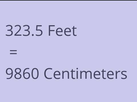 323.5 FEET TO CM