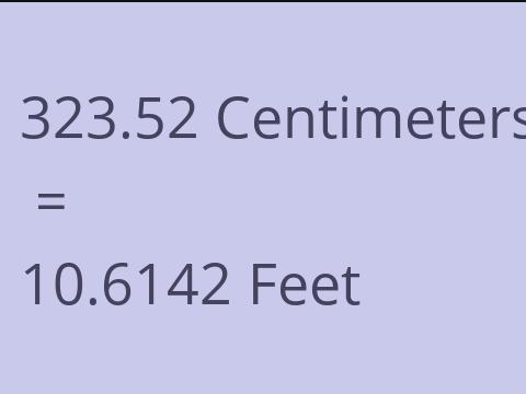 323.52 CM TO FEET