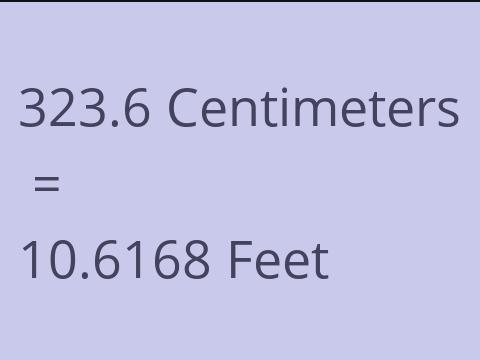 323.6 CM TO FEET