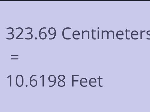 323.69 CM TO FEET