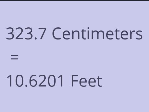 323.7 CM TO FEET