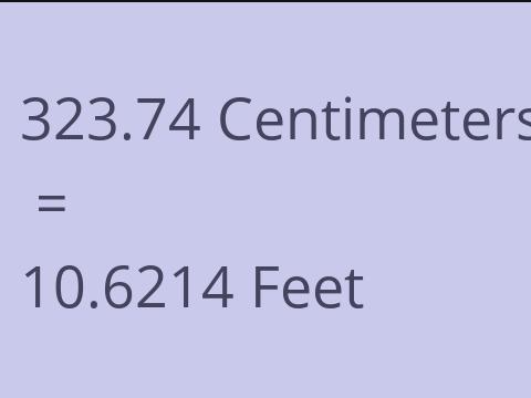 323.74 CM TO FEET