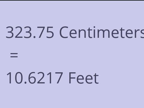 323.75 CM TO FEET