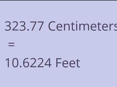 323.77 CM TO FEET