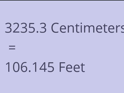 3235.3 CM TO FEET